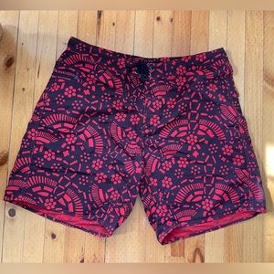 Patagonia Red and Black mens size 40 swim trunks